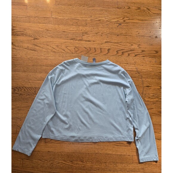 Sweaty Betty Muted Teal Essential Crop Long Sleeve T-Shirt Size Large NWT - Picture 4 of 6